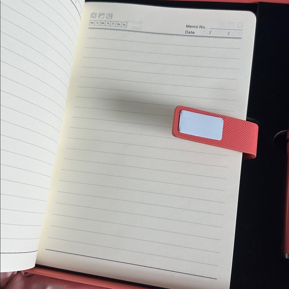 Coral Notebook and Pen Set - Picture 2 of 2